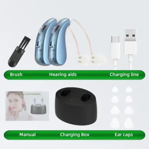 Rechargeable Wireless Behind-The-Ear Hearing Aids Z-109TX