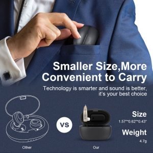 BTE Behind-The-Ear Hearing Aid with USB Charging Base A-318