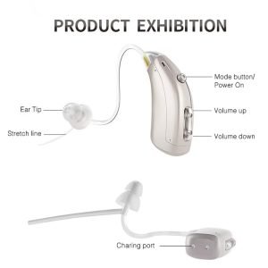 BTE Behind-The-Ear Hearing Aid with USB Charging Base A-318