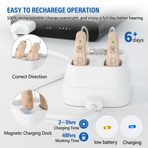 Rechargeable Digital Behind-The-Ear Hearing Aid ZF-M908
