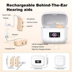 Rechargeable Digital BTE Behind-The-Ear Hearing Aids ZF-M802