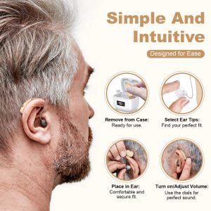 Rechargeable Digital BTE Behind-The-Ear Hearing Aids ZF-M802