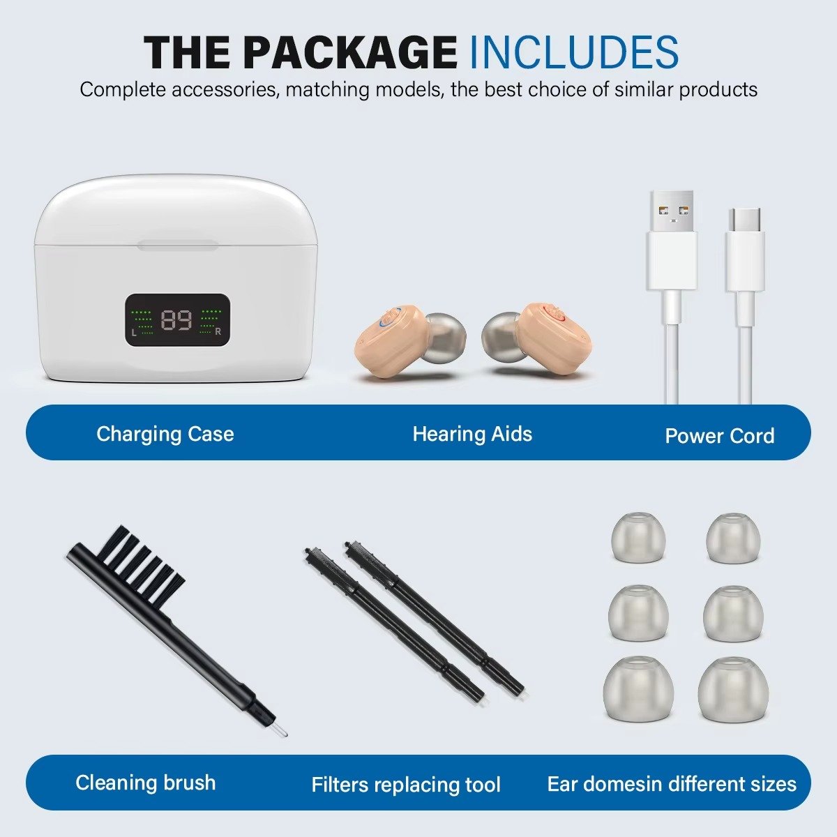 Mini In-The-Ear Hearing Aids with HD Digital Display Z-127D