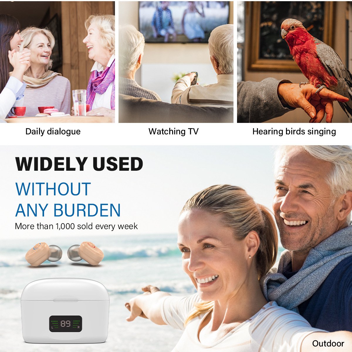 Mini In-The-Ear Hearing Aids with HD Digital Display Z-127D