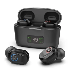 Mini Audífonos Intrauriculares con Pantalla Digital HD Z-127D Negro