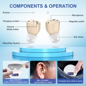 Mini Audífonos Intrauriculares prácticamente Invisibles ZF-M610