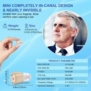 Mini Audífonos Intrauriculares prácticamente Invisibles ZF-M610
